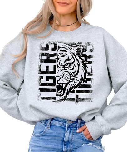 سويت شيرت Olive Loves Apple Tigers Sports للجنسين للبالغين والمراهقين والأطفال، سترة فخر لفريق الرياضة المدرسية in Saudi Arabia