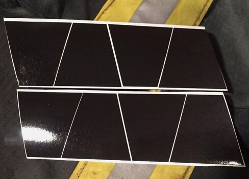 ملصق متجر كريمر 8 قطع خوذة رجال الإطفاء TETS TETRAHEDRONS ملصق خوذة الحريق مسطح أسود 2 بوصة in Kuwait