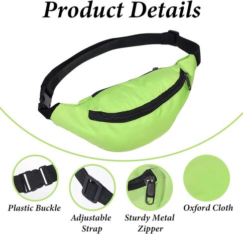 نيون ريترو 80s 90s Fanny Pack 2 قطعة حقائب الخصر للحفلات خفيفة الوزن إكسسوارات الهذيان العتيقة مع حزام قابل للتعديل للسفر والجري وركوب الدراجات والتمارين والأنشطة الخارجية - نمط مشرق in Saudi Arabia