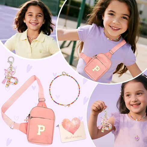 حزمة فاني شخصية للفتيات، حقيبة فاني أولية عبر الجسم للفتيات، هدايا عيد ميلاد للفتيات 4 5 6 7 8 9 10 11 12 13 عامًا، هدايا عيد ميلاد للفتيات المراهقات لحفيدة الابنة (د) in Kuwait