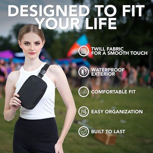 Crossbody Belt Bag for Women – Stylish Fanny Pack, Functional and Fashion Waist Packs for Travel, Festivals, and Everyday Use in Kuwait