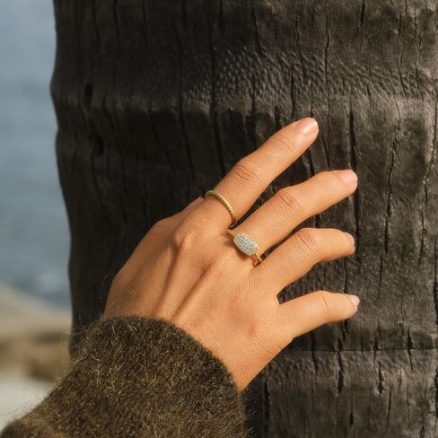 STORYJEWELLERY Statement Rings for Women, Cocktail Rings for Women, Art Deco Signet Ring, Vintage Pave Pinky & Index Finger Rings, Gifts for Her in Saudi Arabia