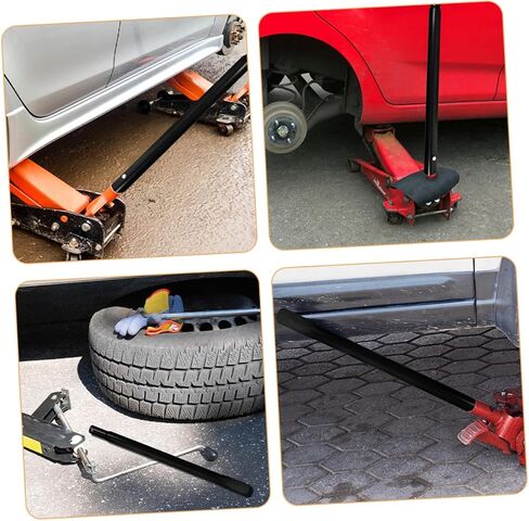 2pcs Horizontal Jack Floor Jack Handle Replacement Handle for Car Jack Trailer Jack Handle Jack Rod Jack Pole Lever Handle Jack Handle Grip Handle for Automotive Jack Car Jack Part, Black in Saudi Arabia