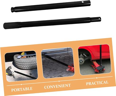 2pcs Horizontal Jack Floor Jack Handle Replacement Handle for Car Jack Trailer Jack Handle Jack Rod Jack Pole Lever Handle Jack Handle Grip Handle for Automotive Jack Car Jack Part, Black in Saudi Arabia