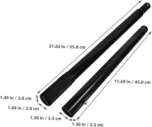 2pcs Horizontal Jack Floor Jack Handle Replacement Handle for Car Jack Trailer Jack Handle Jack Rod Jack Pole Lever Handle Jack Handle Grip Handle for Automotive Jack Car Jack Part, Black in Saudi Arabia