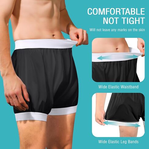 Carer Adult Diaper Covers 2PCS Washable, Leakproof Incontinence Underwear for Men Women Enclosed Elastic, Widened Waistband Design Protection for Long-Term Care & Daily Use（White,Black,X-Large） in Saudi Arabia
