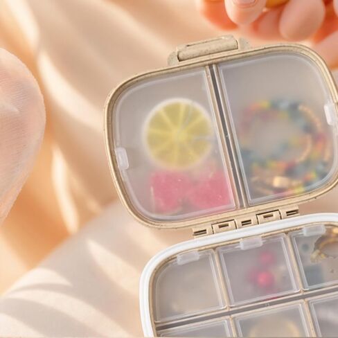 Compartment Portable Medicine Box, Travel Pill Storage Box, 8 Compartments, Suitable for Daily and Travel Medicine Carrying. in Saudi Arabia