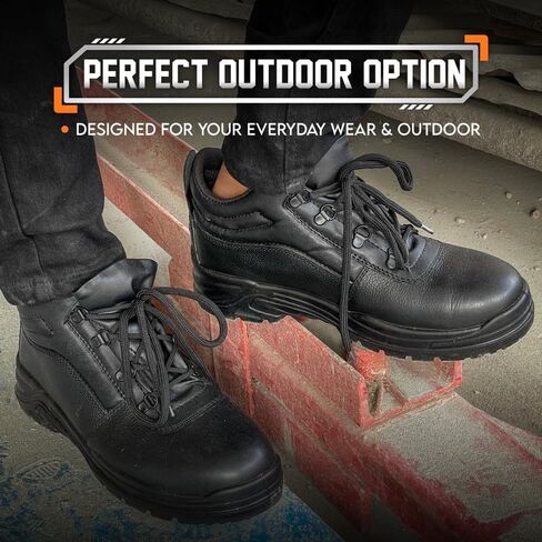 Men’s Steel Toe Work Boots – Slip-On Waterproof Safety Shoes for Construction, Warehouse & Outdoor Jobs | Lightweight, Slip-Resistant & Durable Work Boots for Men in Saudi Arabia