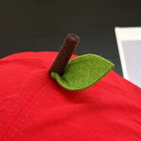 Fruit Shaped Baseball Cap with Leaf Detailing - Orange & Apple Funny Summer Sun Visor Adjustable for Sports & Casual Wear in Kuwait