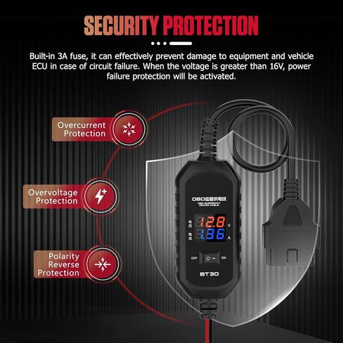 صندوق الاختراق obd2، كاشف بروتوكول obdii للسيارات، صندوق الاختراق للكشف عن الطاقة/الأرض، 16 دبوسًا، أداة مسح ضوئي لتشخيص أخطاء الكابلات مقاس 17.7 بوصة مع وصلة أسلاك عالمية ومشابك in Kuwait