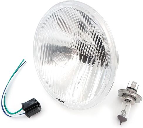 7" H4 Halogen Motorcycle Headlight - Compatible with Honda Kawasaki Suzuki Yamaha Harley in Saudi Arabia