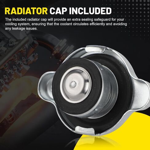 Upgraded Aluminum Upper Radiator Coolant Filler Neck Kit (2PCS) with Cap for Nissan Altima (2007-2013) & Maxima - Replaces OE# 21501-9HA0A, Engine Radiator Outlet Flange Waterpipe in Saudi Arabia