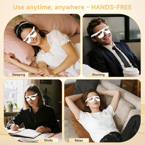 Under Eye Red Light Therapy Glasses, Eye Massager Devices for Relieve Eye Bag, Reducing Dark Circles and Puffiness, Smoothing Fine Lines with Microcurrent, Red-Light & Heat & Mood & Sleep Enhancement in Saudi Arabia