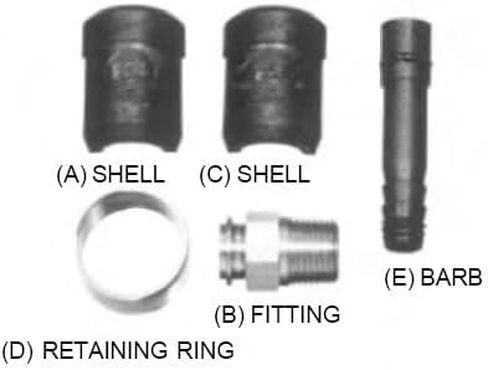 31403 1/2'' NPTF Air Brake Hose End Fitting Kit for 3/8" Hose in Saudi Arabia