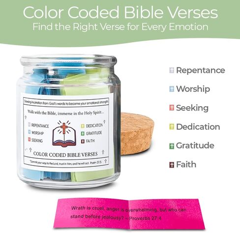 Bible Verse Jar – 90 Scripture & Affirmation Cards | Christian Gift for Women, Mom, Dad, Friend | Religious Graduation Gift, Hope Jar, Daily Encouragement, Prayer, Reflection & Inspirational Faith in Saudi Arabia