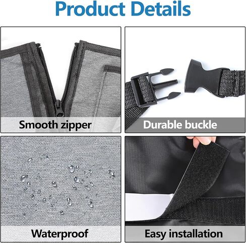Hovom Car Trunk Organizer, Large Capacity Trunk Organizer for SUV, Detachable Vehicle Seat Back Hanging Storage Organizer with Zippers, Waterproof Car Storage Bag with 7 Pockets (Black) in Saudi Arabia
