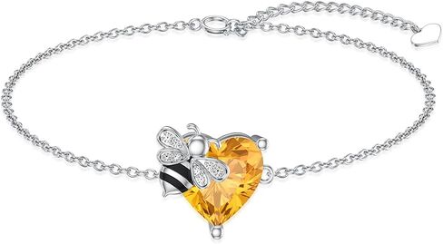 PROESS Dragonfly/Bee/Butterfly/Elephant/Monkey/Koala Bracelets for Women 925 Sterling Silver Adjustable Animal Bracelets with Heart Zircon Animal Jewelry Gifts in Kuwait