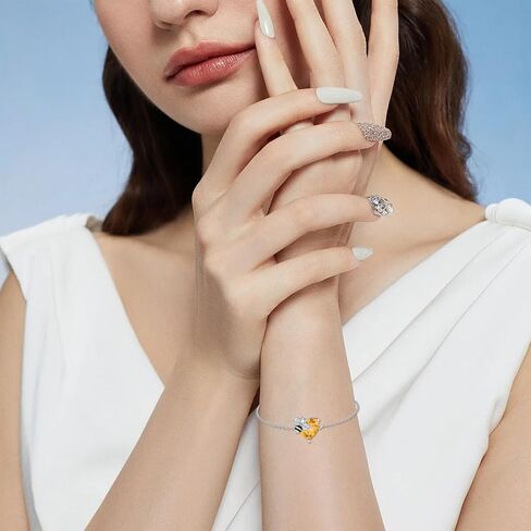 PROESS Dragonfly/Bee/Butterfly/Elephant/Monkey/Koala Bracelets for Women 925 Sterling Silver Adjustable Animal Bracelets with Heart Zircon Animal Jewelry Gifts in Kuwait