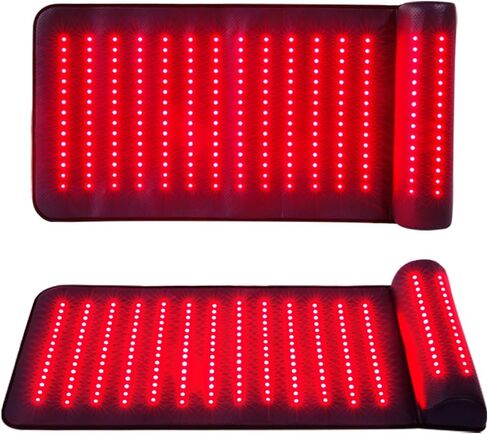 Infrared Red Light Therapy, Red Light Therapy Mat with Neck Support, 660nm&850nm NIR Deep Wavelength Blanket Pad for Back Belly Knee Shoulder HIPS Body Pain Relief in Saudi Arabia