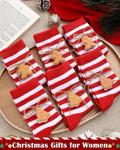 Eurzom 20 Pairs Christmas Red and White Striped Socks for Women Men Holiday Striped Crew Socks Bulk for Xmas Elf Costume Party Supplies in Saudi Arabia