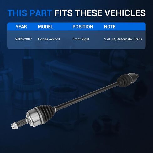 Autoround 664218 CV Axle Shaft Assembly Compatible with Honda Accord 2003 2004 2005 2006 2007 L4 2.4L, Front Right Passenger Side in Saudi Arabia