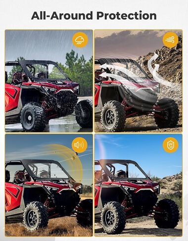 KEMIMOTO PRO XP Glass Windshield with Electric Wipers Scratch Resistant, Compatible with 2020-2024 Polaris RZR PRO XP / RZR Turbo R, Front Full Windshield High Sheerness Heavy Duty Strong Protection in Saudi Arabia
