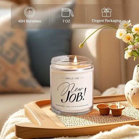 New Job Gifts for Women, Gifts for New Jobs - Lavender Scented Candles, New Beginnings Gifts for Women Men, Goodbye Gifts for Coworkers, Leaving Job Gifts, Going Away Gift in Saudi Arabia