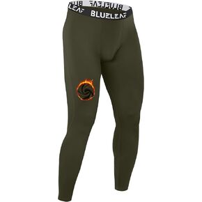 Blueleaf Men's Thermal Compression Pants Fleece Lined Athletic Tights Leggings Sports Base Layer Bottoms Cold Weather Gear in Saudi Arabia