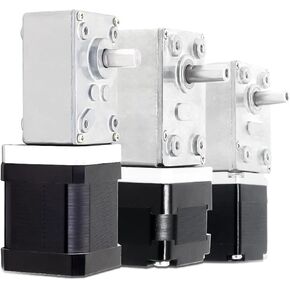 28/35/42/57mm Nema11 Nema14 Nema17 Nema23 DC 24v Worm Gear Motor Worm Geared Gearbox Gear Stepper Motors 1Pcs(42X34mm,Ratio 970) in Saudi Arabia