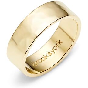 Maren Classic Ring - Hypoallergenic 14K Gold Plated Brass - Gold Hammered Women's Ring, 6mm Gold Plated Band - Women's Rings - Everyday Luxury Jewelry - Gifts for Mom in Kuwait