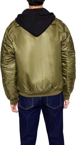 Forever 21 mens Hooded Cargo Bomber Jacket in Saudi Arabia
