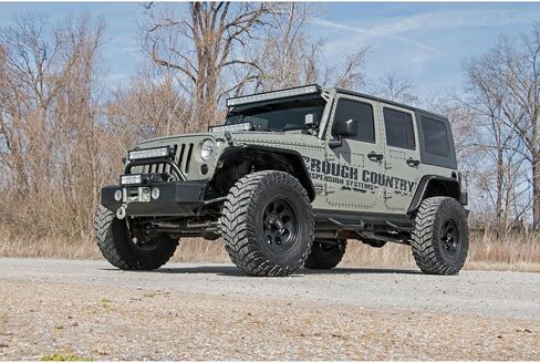 Rough Country 4" Lift Kit w/V2 Shocks for 2007-2018 Jeep Wrangler JKU - 67470 in Saudi Arabia