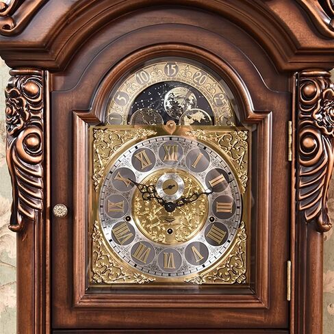 Grandfather Alarm Solid Wooden Retro Floor Clock Living Room Vertical European Antique Statue Decoration Floor Clock in Saudi Arabia