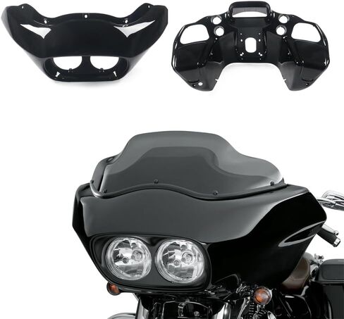 هدية داخلية سوداء زاهية لـ Harley Road Glide FLTR 1998-2013 Road Glide CVO 2009-2013 Custom FLTRX 2010-2013 Ultra FLTRU 2011-2013 EFI FLTRI 1998-2006 in Kuwait