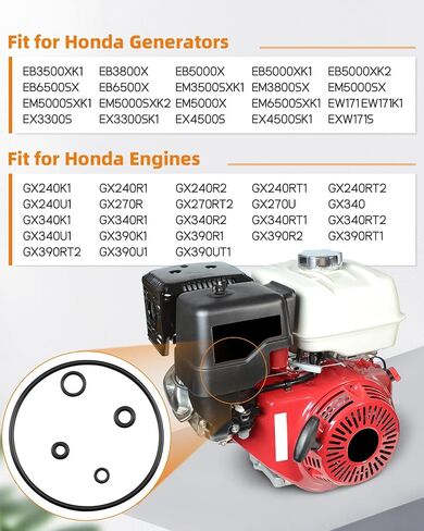 Gasket Set 16010-ZE3-701 Fit for Honda Generators EB3500XK1 EB3800X EB5000X EW171 EX4500S, for Honda Engines GX240K1 GX340 GX390K1 in Saudi Arabia