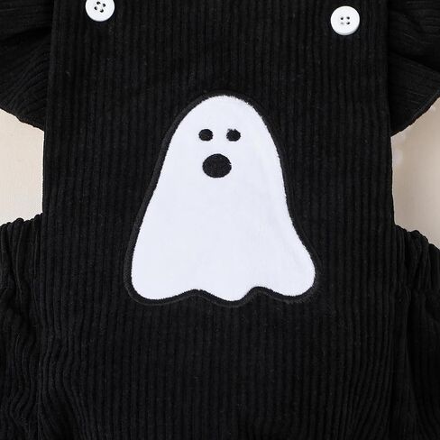 Noubeau My First Halloween Baby Girl Outfit Newborn Pumpkin Bubble Romper Bodysuit Corduroy Overalls Infant Ghost Clothes in Saudi Arabia