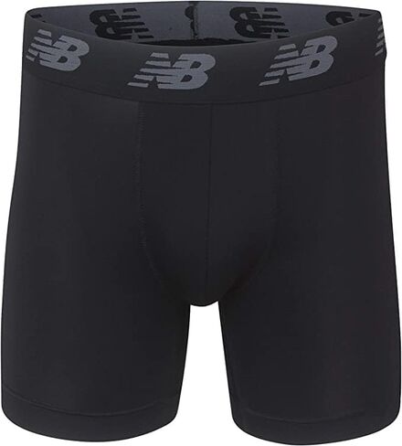 ملابس داخلية قصيرة للرجال من New Balance مقاس 5 بوصات بدون طيران (4 عبوات)، أسود/هاي لايت/فريق ملكي/رصاص، مقاس XX-Large in Saudi Arabia
