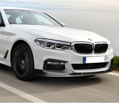 Q1-TECH، 9 قطع من وصلات الشفة الأمامية والتنورة الجانبية متوافقة مع 2017-2020 BMW 5-Series G30 530e 530i 540i M550i 550i، مقسم هواء الذقن الأمامي للجسم ABS (مطلي باللون الأسود) in Saudi Arabia