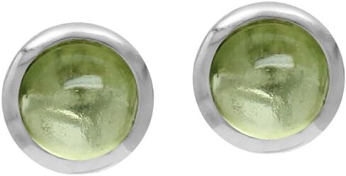 Silvershake 3MM Ultra Petite Bezel Set Cabochon Stone White Gold Plated or Yellow Gold Plated 925 Sterling Silver Second or Third Hole Minimalist Stud Earrings Jewelry for Girls Teen Women in Saudi Arabia