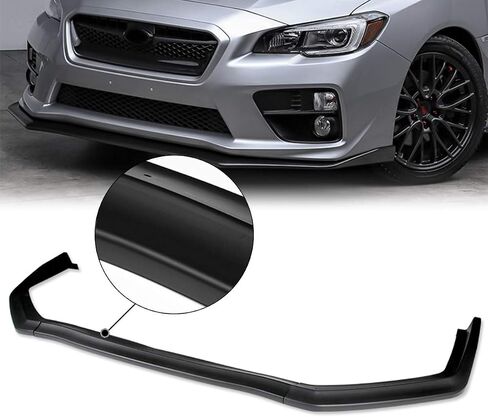 Auto Dynasty 3Pcs CS-Style Car Front Bumper Lip Spoiler Wing Body Kit Compatible with Subaru WRX STI Sedan 15-21, Matte Black in Saudi Arabia