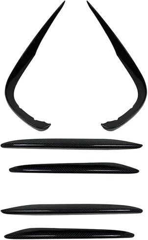 C238 W213 Air Vent Body Kits Front Bumper Splitter Canards Compatible for Mercedes E Class W213 C238 E200 E220 E300 E350 E400 E43 2016-2020(Carbon Look Set) in Saudi Arabia