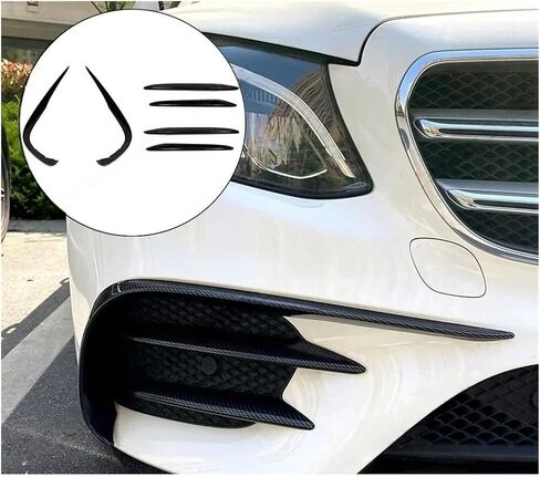 C238 W213 Air Vent Body Kits Front Bumper Splitter Canards Compatible for Mercedes E Class W213 C238 E200 E220 E300 E350 E400 E43 2016-2020(Carbon Look Set) in Saudi Arabia