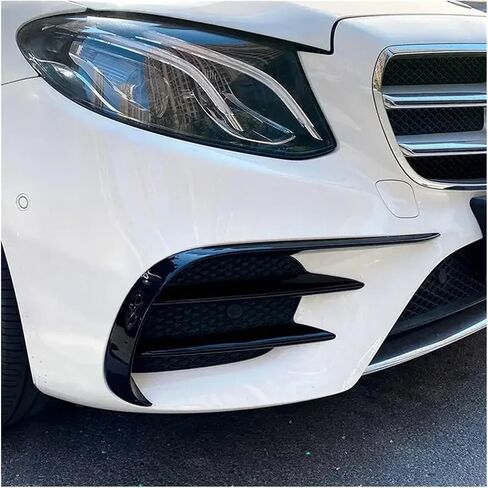 C238 W213 Air Vent Body Kits Front Bumper Splitter Canards Compatible for Mercedes E Class W213 C238 E200 E220 E300 E350 E400 E43 2016-2020(Carbon Look Set) in Saudi Arabia