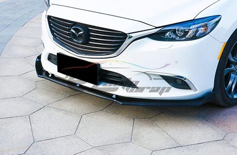 EZAUTO WRAP 3 قطع من ألياف الكربون نمط أسود ممتص الصدمات الأمامي طقم الجسم سبويلر سبليتر متوافق مع مازدا 6 أتينزا 2014 2015 2016 2017 2018 in Saudi Arabia