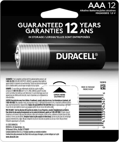 Duracell AAA-2 Alkaline Battery 2-Pack Shrink Repack Excellent Performance Durable in Saudi Arabia