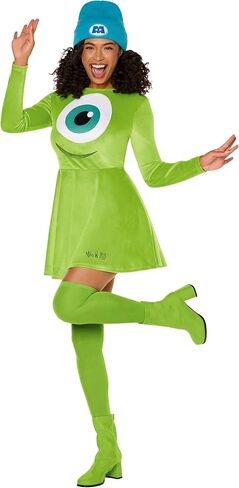Spirit Halloween Monsters Inc. Adult Mike Wazowski Dress Costume | Officially Licensed | Disney Costumes in Saudi Arabia
