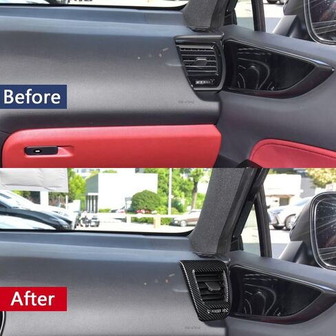 Car Accessories Side Dashboard A/C Conditioner Air Vents Outlet Cover Trim Frame Compatible with Lexus NX 250 350 350h 450h+ 2025 2024 2023 2022 (Carbon Fiber Style) 2PCS ABS in Saudi Arabia