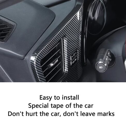 Car Accessories Side Dashboard A/C Conditioner Air Vents Outlet Cover Trim Frame Compatible with Lexus NX 250 350 350h 450h+ 2025 2024 2023 2022 (Carbon Fiber Style) 2PCS ABS in Saudi Arabia