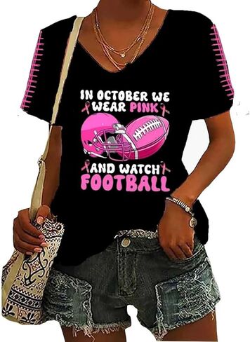 Breast Cancer Awareness Shirts for Women in October We Wear Pink Halloween Ghost T Shirt Pink Ribbon Tee Tops in Kuwait