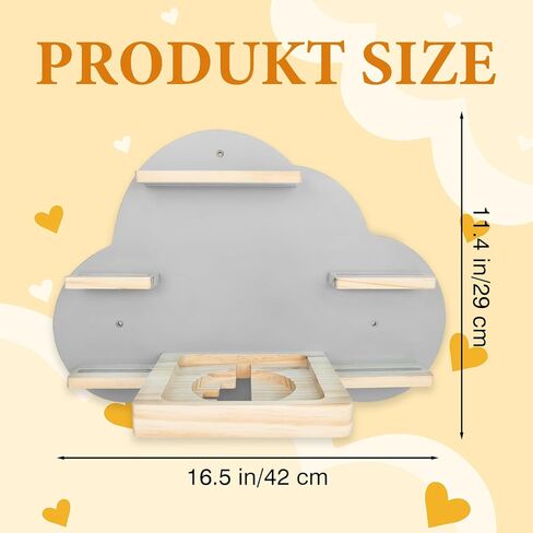 for Tonies Magnetic Floating Shelf, for Toniebox Figures Storage Display Shelf, Cloud-Shaped Wooden Kids Room Decor Easy Install Wall-Mounted Nursery Organizer, White in Kuwait